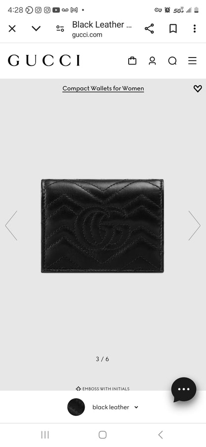 GUCCI Marmont GG Card Case